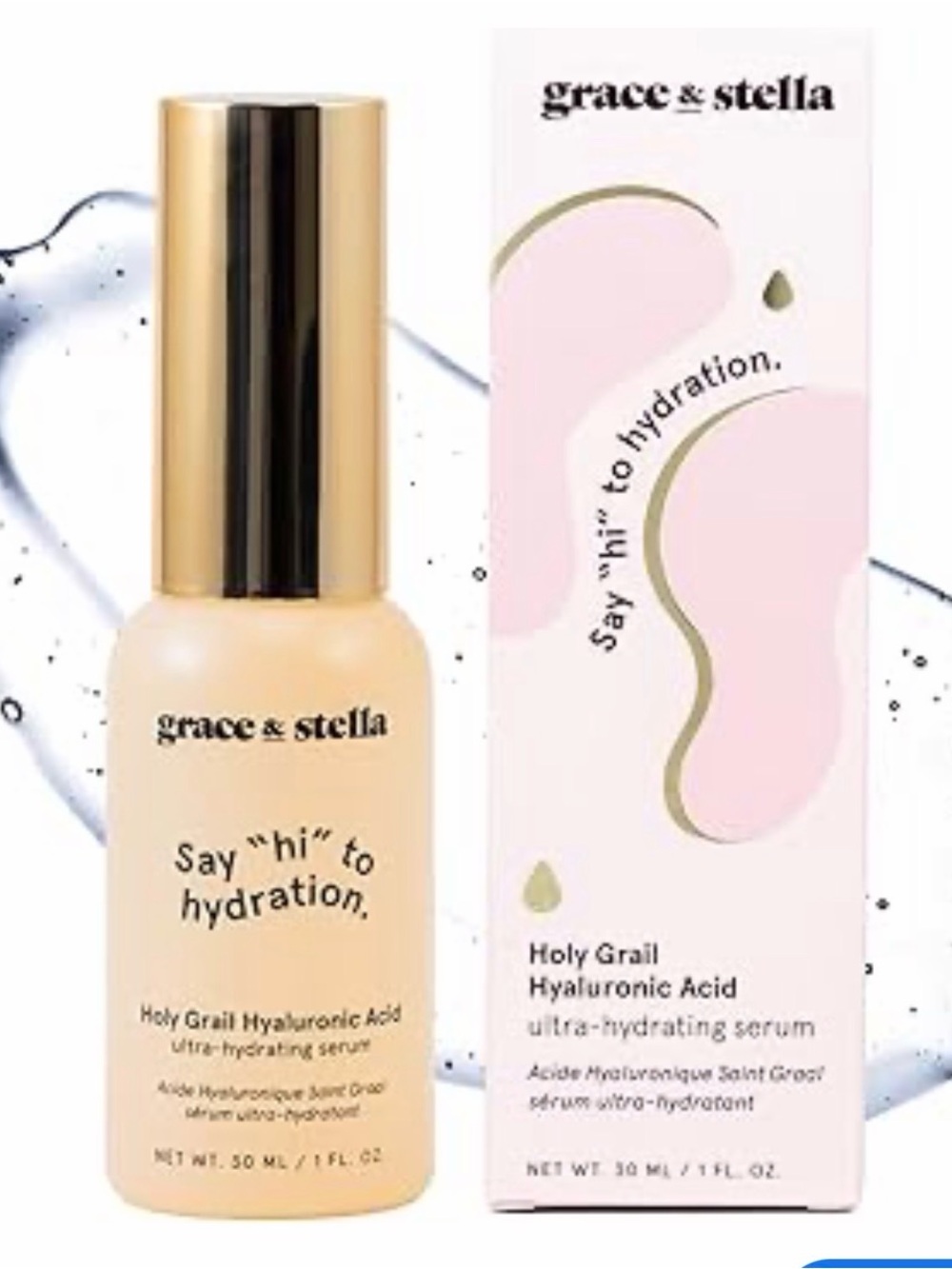 Grace & Stella Holy Grail Hyaluronic Acid ultra-hydrating serum Sealed NIB